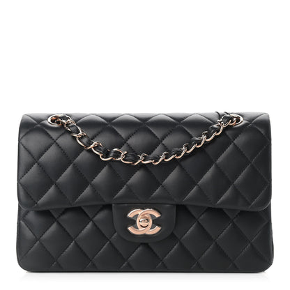 Chanel Lambskin Quilted Small Double Flap Black 1 of 12