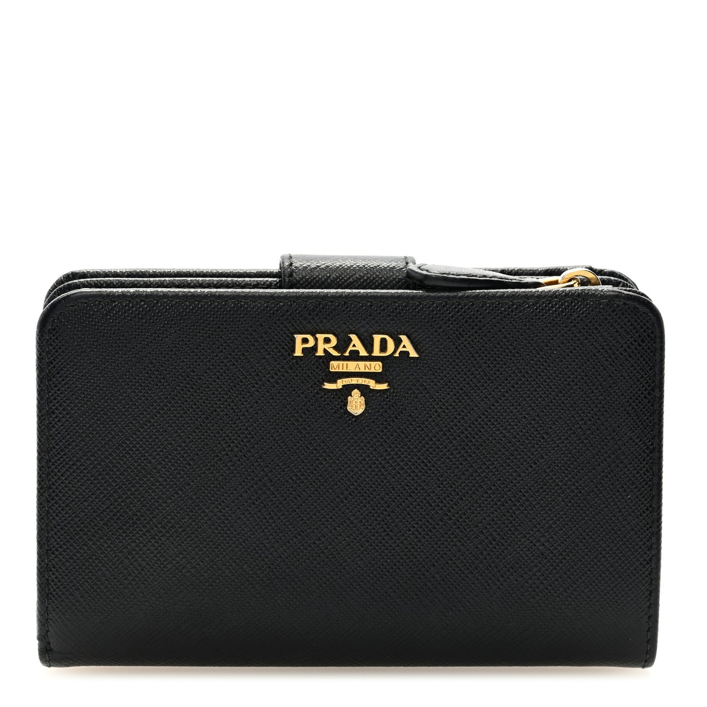 Saffiano Compact Wallet Black