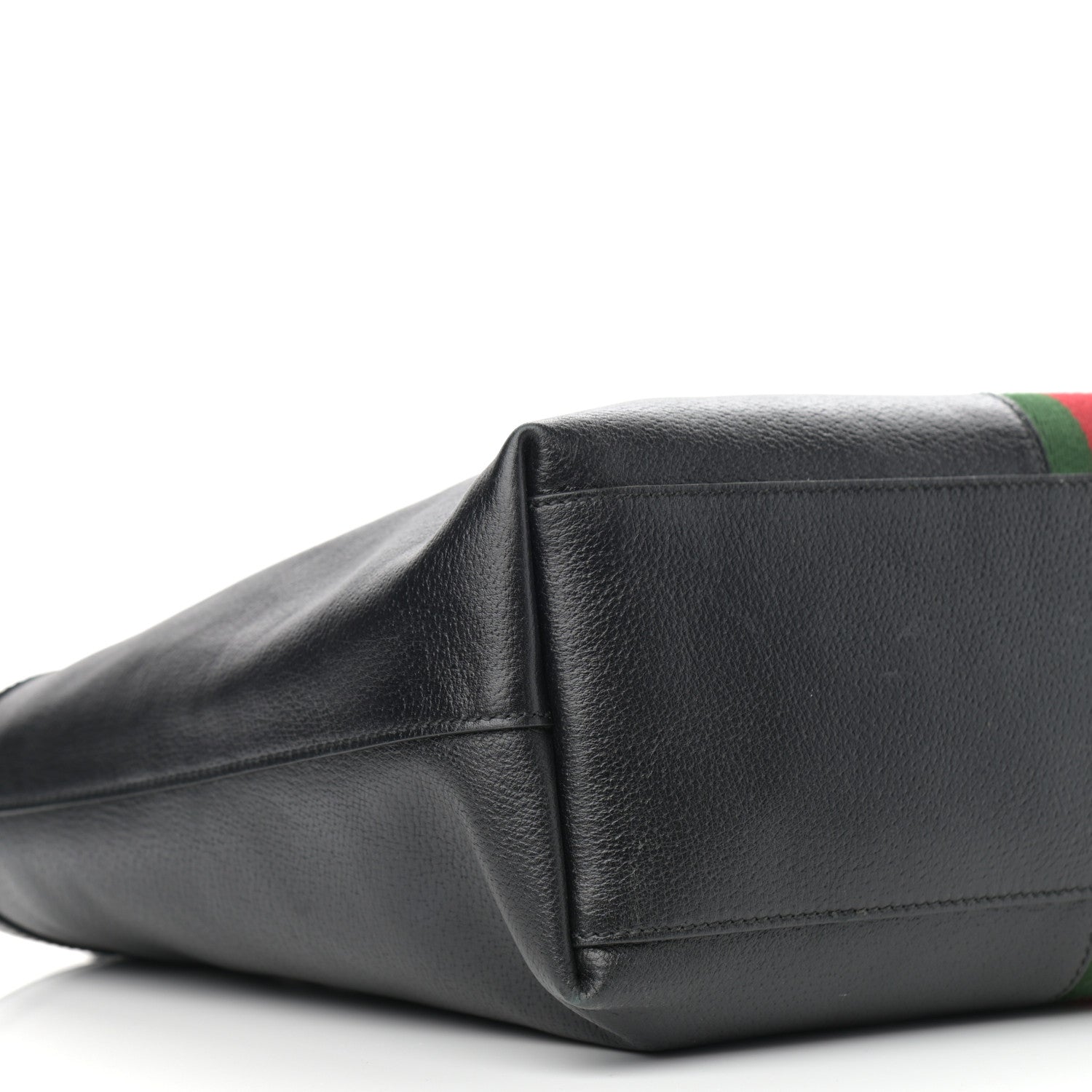 Gucci Textured Calfskin Web Medium Ophidia Shopping Tote Black 9 of 13