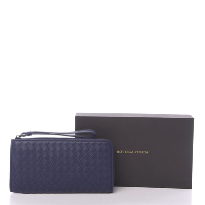Bottega Veneta Nappa Intrecciato Zip Around Wallet Atlantic 7 of 7