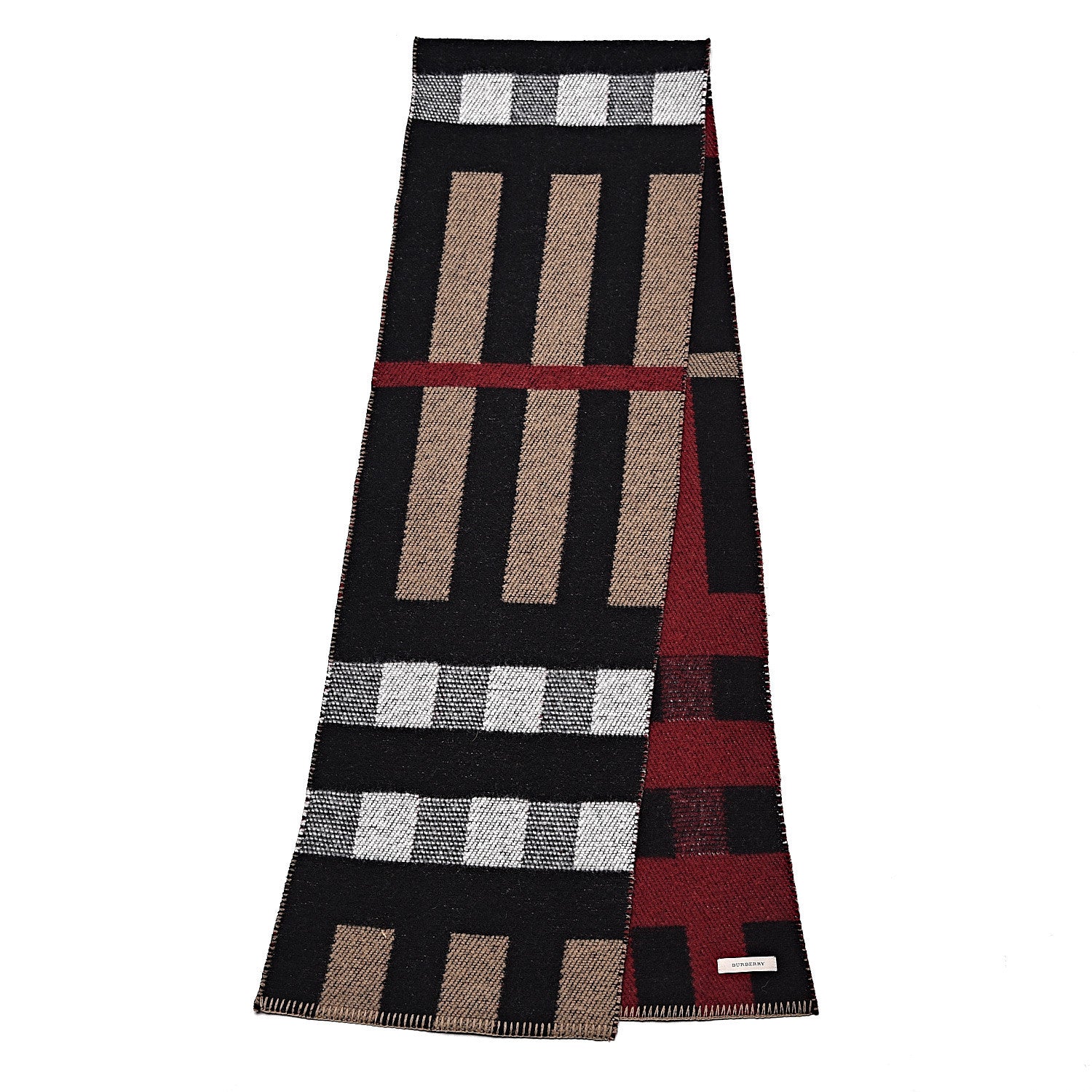 Burberry Wool Cashmere Half Mega Check Blanket Scarf House Check 3 of 5