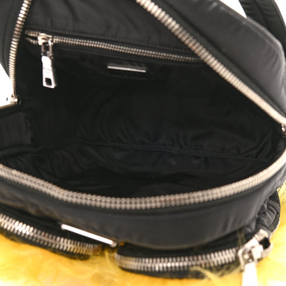 Prada Tessuto Nylon Mohair Pocket Cargo Backpack Giallo Black 7 of 9
