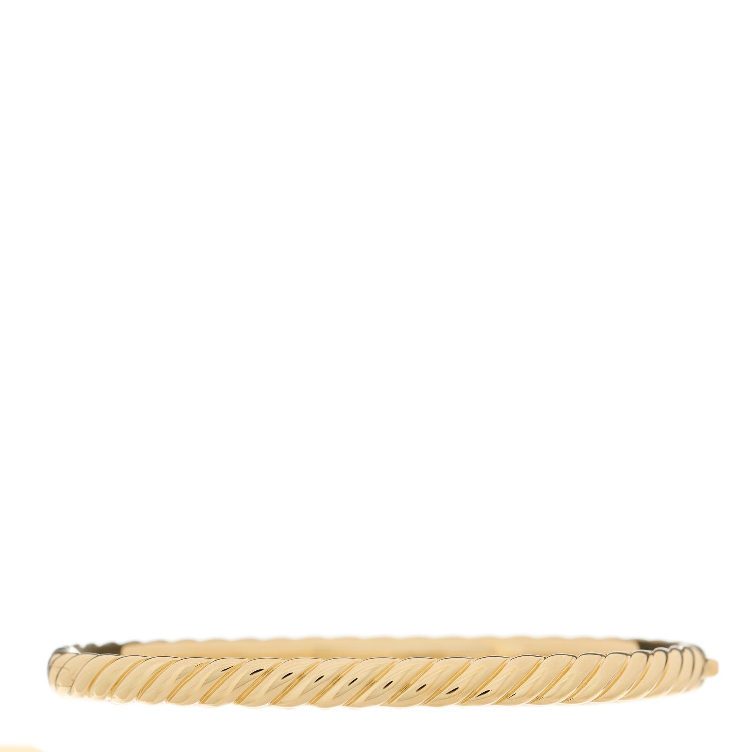 David Yurman 18K Yellow Gold 4.5mm Sculpted Cable Bracelet 2 of 5