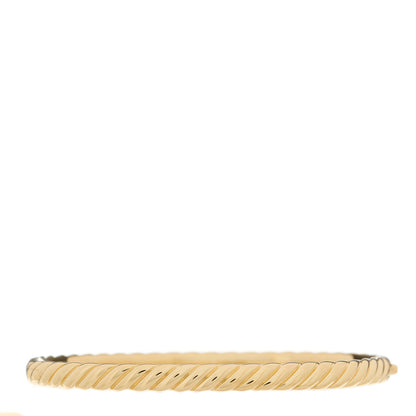 David Yurman 18K Yellow Gold 4.5mm Sculpted Cable Bracelet 2 of 5