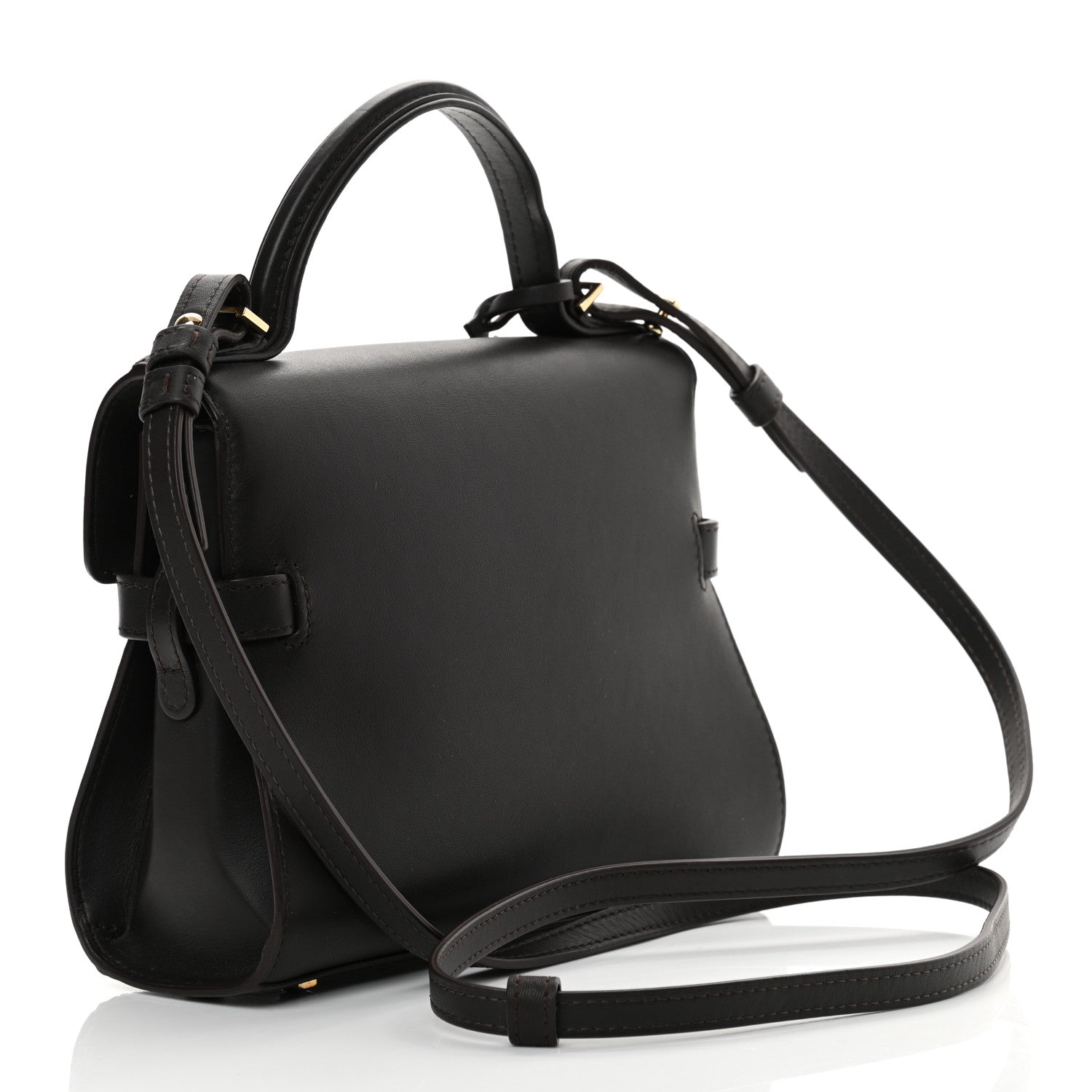 Delvaux Smooth Calfskin Mini Tempete Satchel Brown 3 of 15