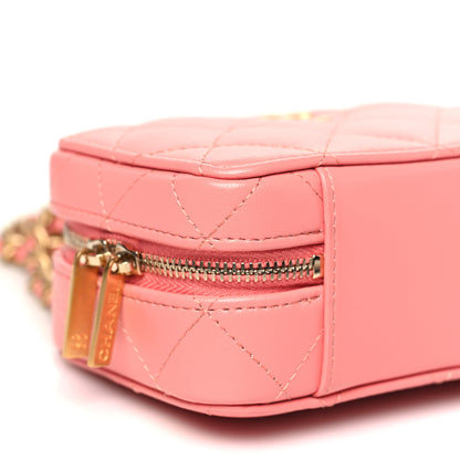 Chanel Lambskin Quilted Top Handle Mini Vanity Case Pink 9 of 10
