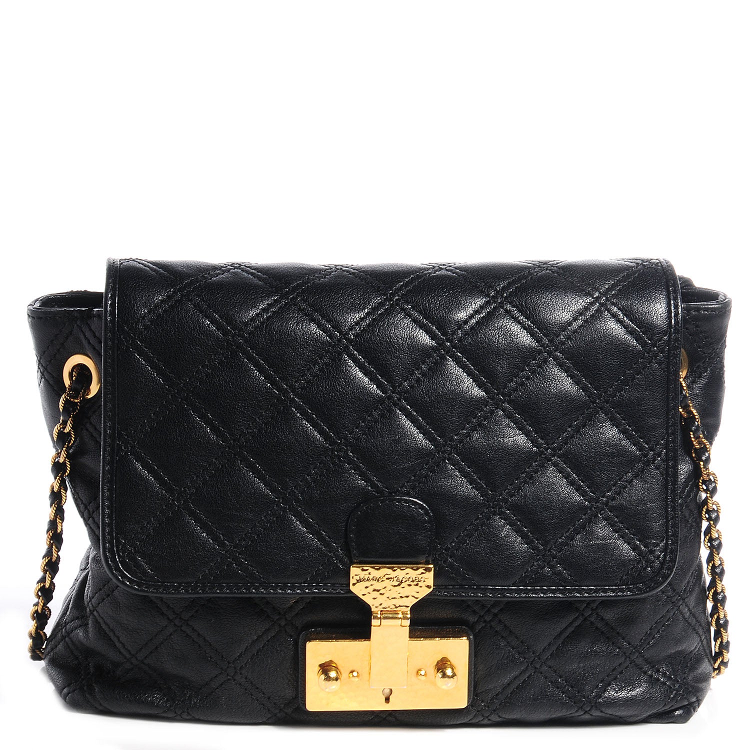 Marc Jacobs Leather Quilted Large Baroque Single Black 1 of 8