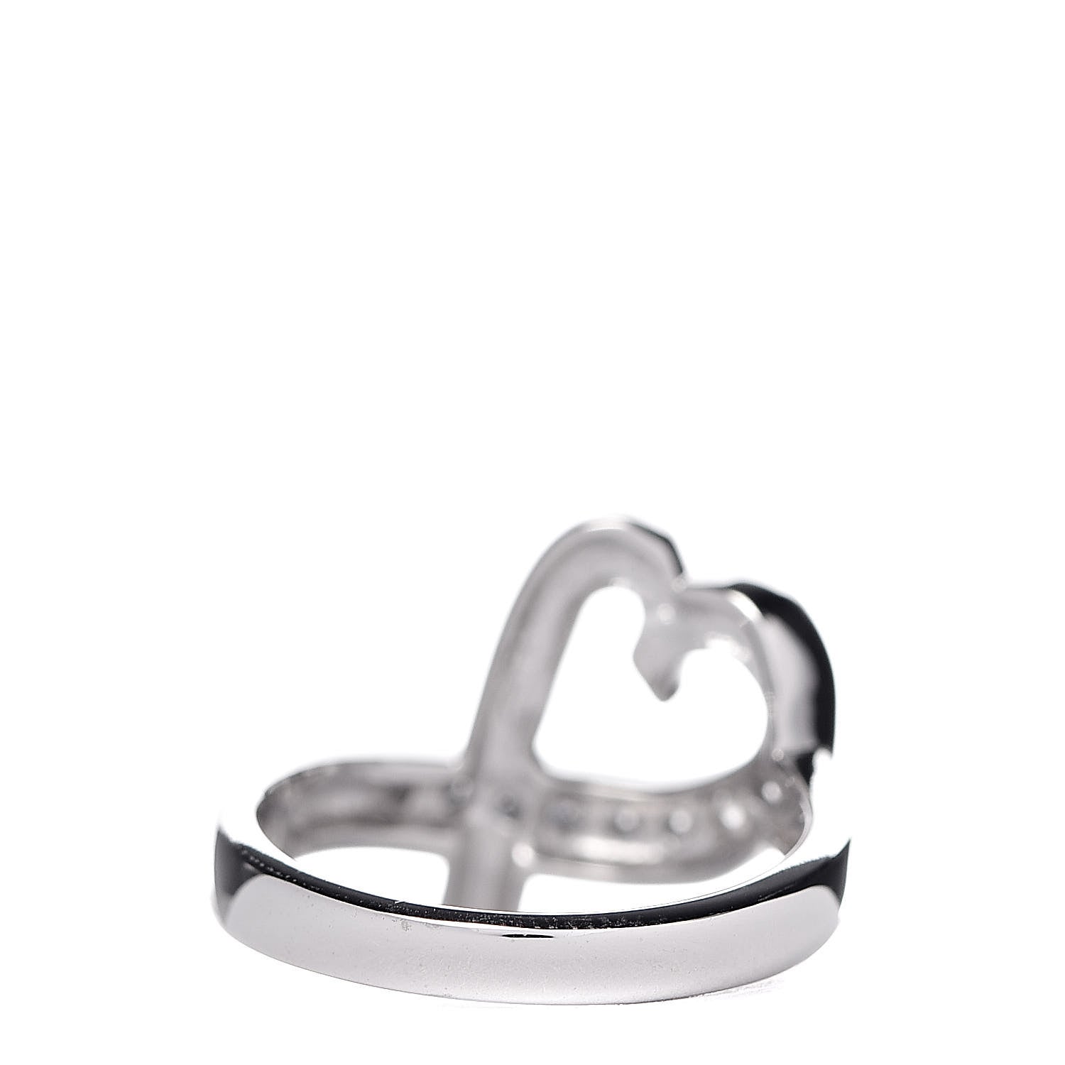 Tiffany 18K White Gold Diamond Paloma Picasso Loving Heart Ring 47 4 4 of 6