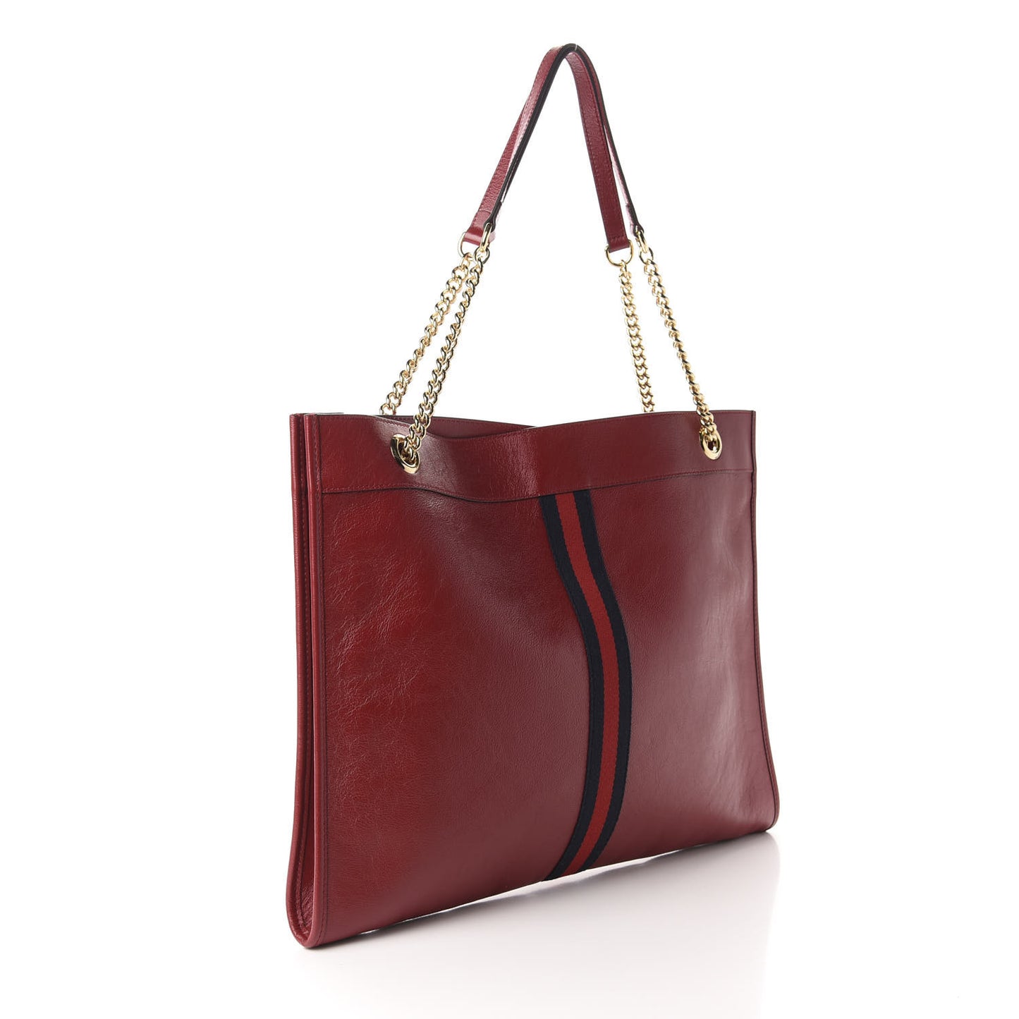 Calfskin Large Rajah Chain Tote Romantic Cherry