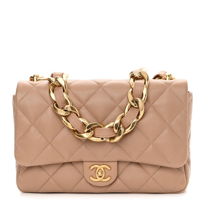 Chanel Lambskin Quilted Large CC Funky Town Flap Beige 1 of 11