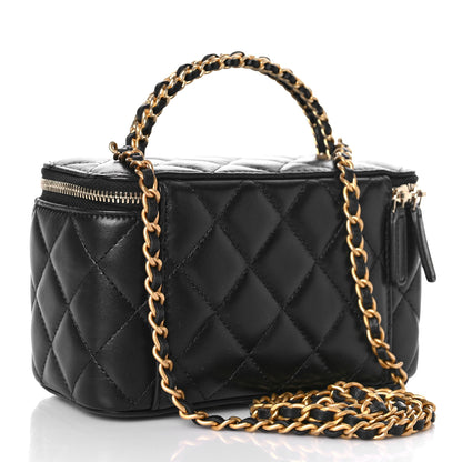 Chanel Lambskin Quilted Pick Me Up Vanity Case Black 2 of 10