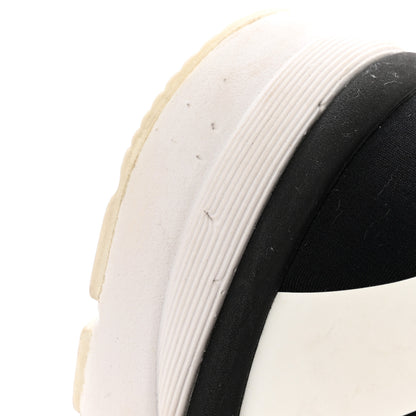 Chanel Lycra Fabric Womens CC Sneakers 38 Black White Pink 14 of 22