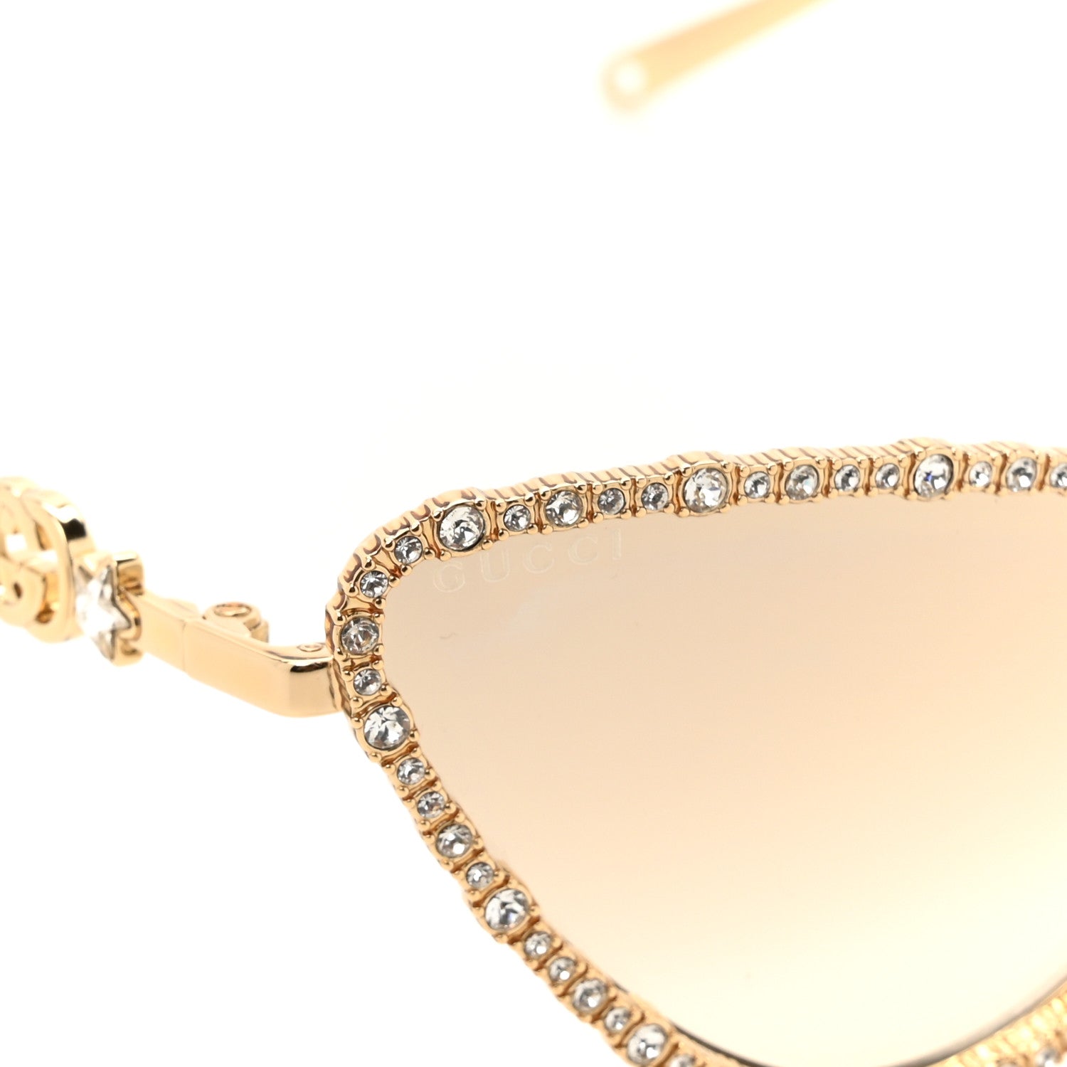Gucci Crystals Cat Eye Sunglasses GG1569S Gold 7 of 8