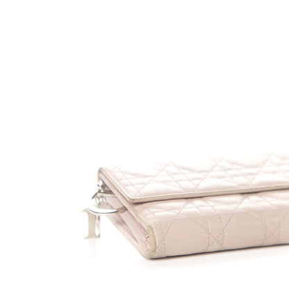 Christian Dior Lambskin Cannage Lady Dior Flap Wallet Light Pink 8 of 9