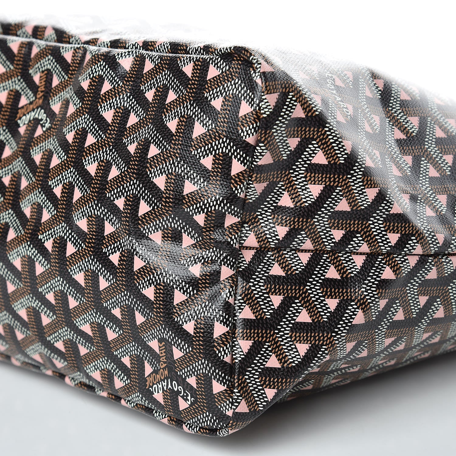 Goyard Goyardine Saint Louis Claire Voie PM Black Rose Pink 10 of 10