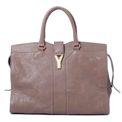 Saint Laurent Leather Large Cabas ChYc Taupe 1 of 9