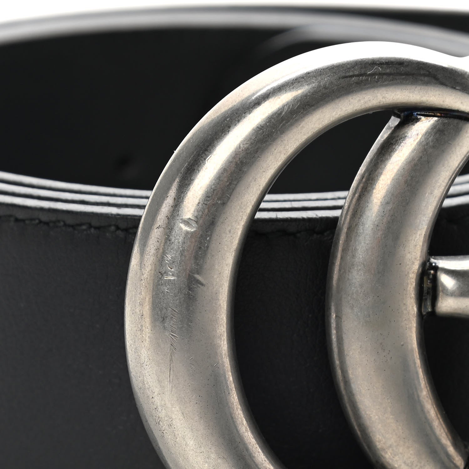Gucci Moon Calfskin Nickel Double G 40mm Belt 90 36 Black 5 of 5