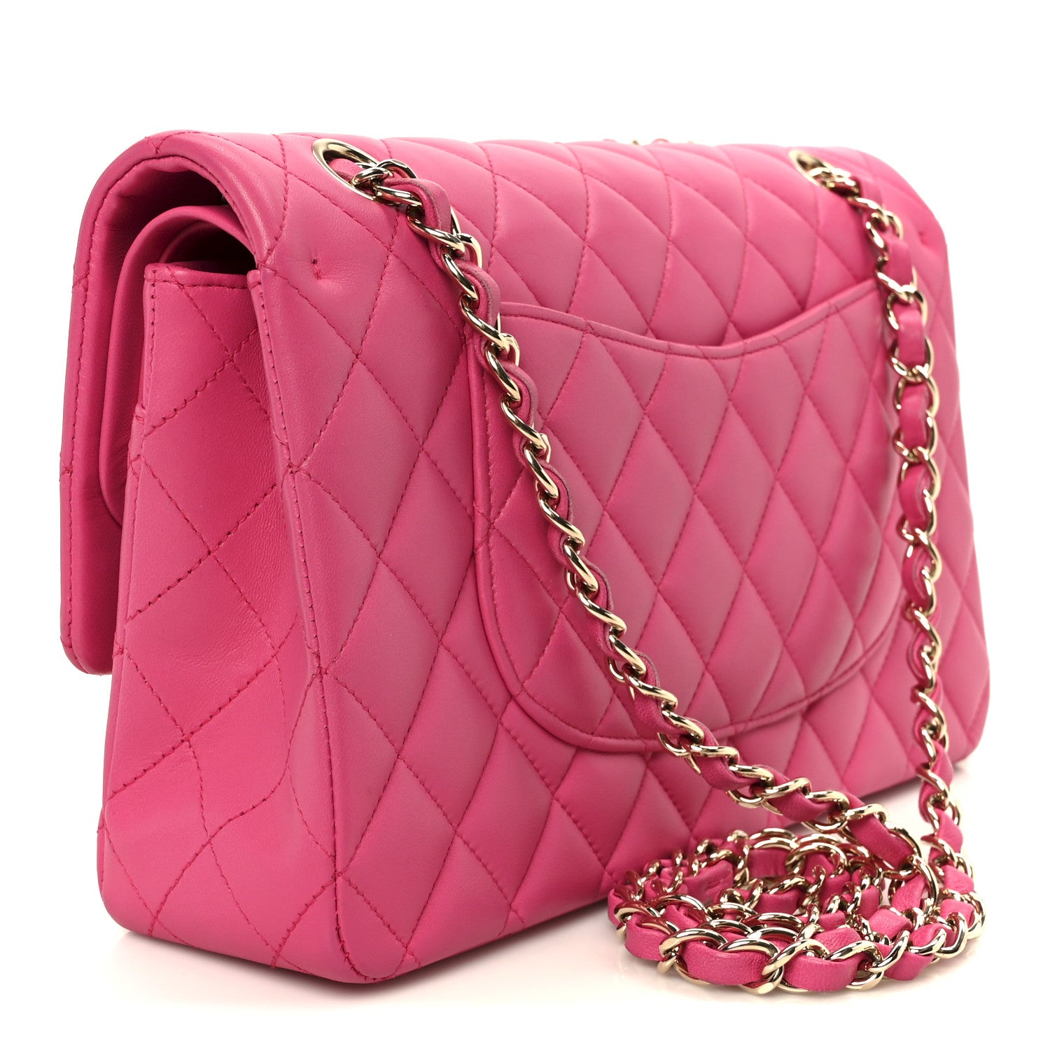 Chanel Lambskin Quilted Medium Double Flap Pink 3 of 11