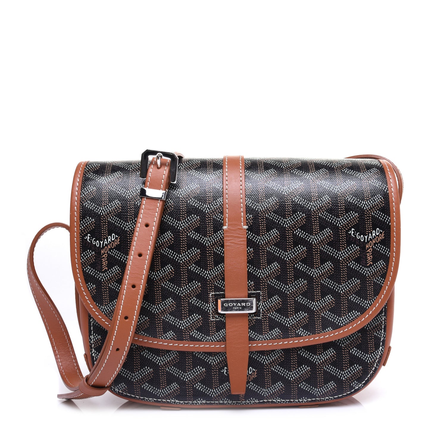 Goyardine Belvedere II PM Messenger Bag Black Gold