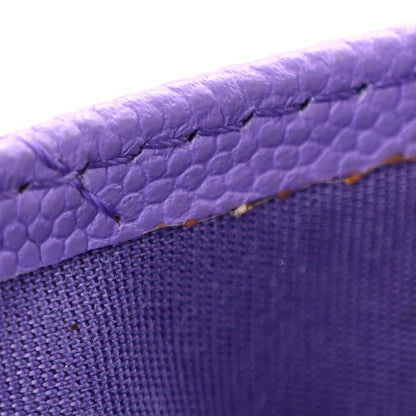 Chanel Caviar Quilted Card Holder Purple 8 of 10