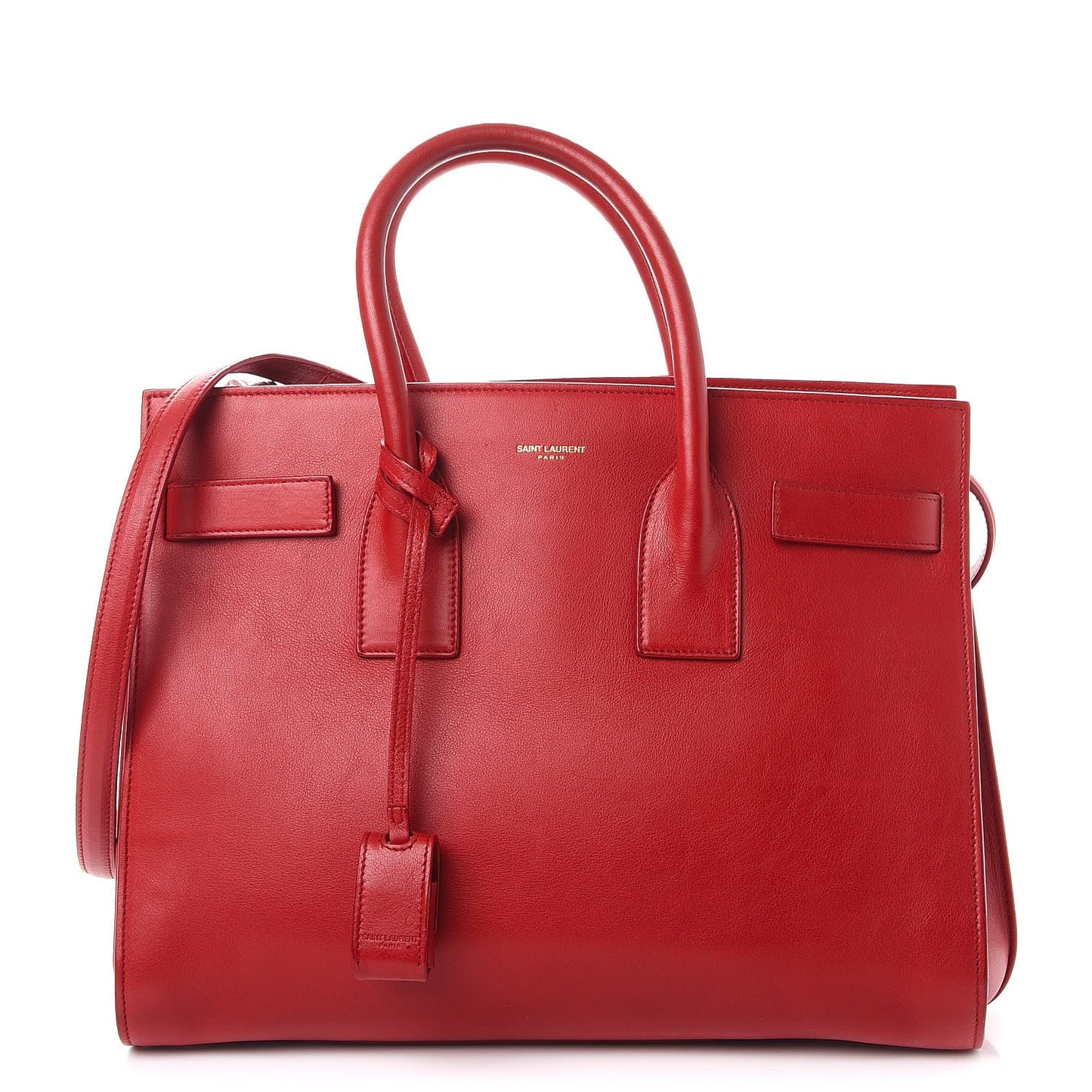 Grained Calfskin Small Sac De Jour Lipstick Red