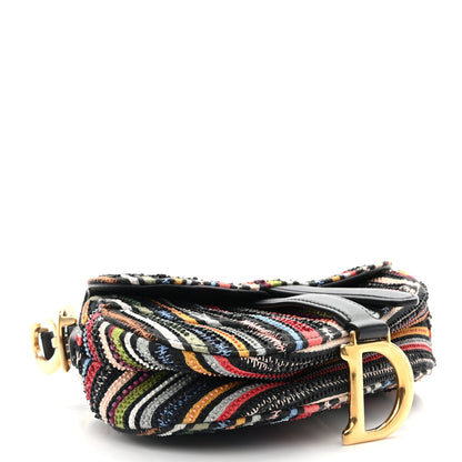 Christian Dior Canvas Embroidered Mini Saddle Bag Multicolor 4 of 13