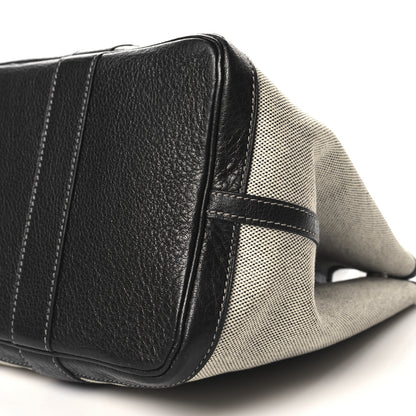 Hermes Toile Buffle Skipper Garden Party 36 MM Tote Black 9 of 10