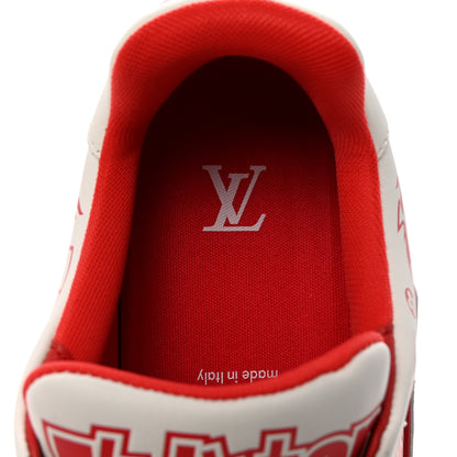 Louis Vuitton Calfskin Graffiti Mens LV Trainer Sneakers 8 Rouge 8 of 9