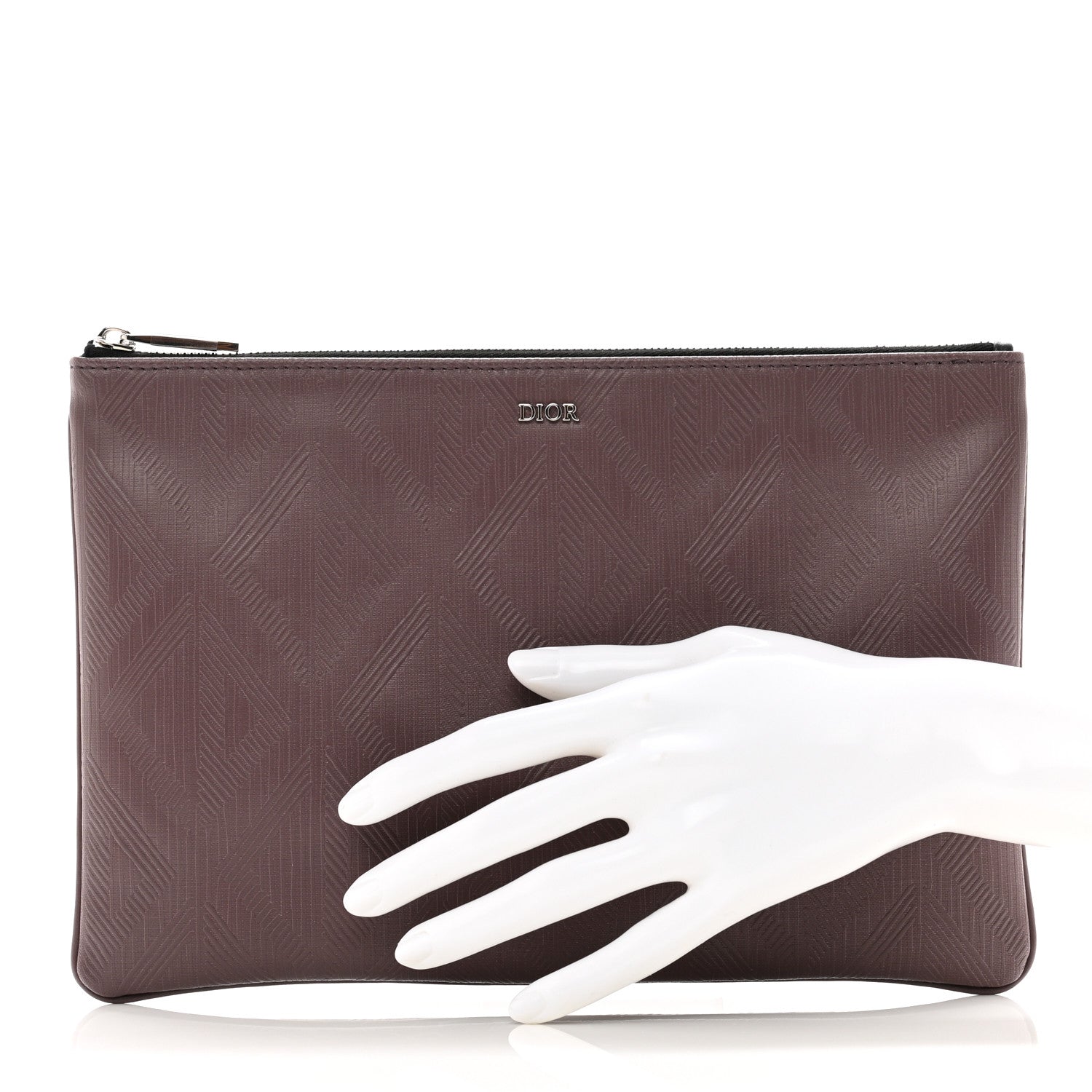Christian Dior Coated Canvas CD Diamond Pouch Purple 2 of 6