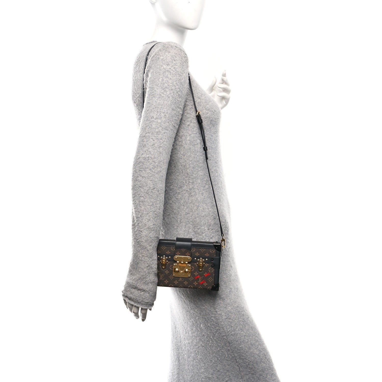 Louis Vuitton Monogram Petite Malle Black 2 of 10