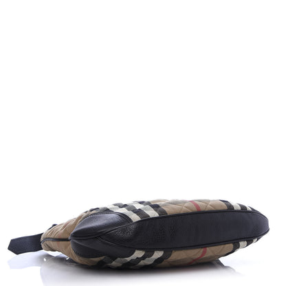 Burberry House Check Quilted Brook Hobo Black 4 of 11