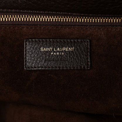 Saint Laurent Grained Deerskin Bea Tote Sweet Chocolate 6 of 12