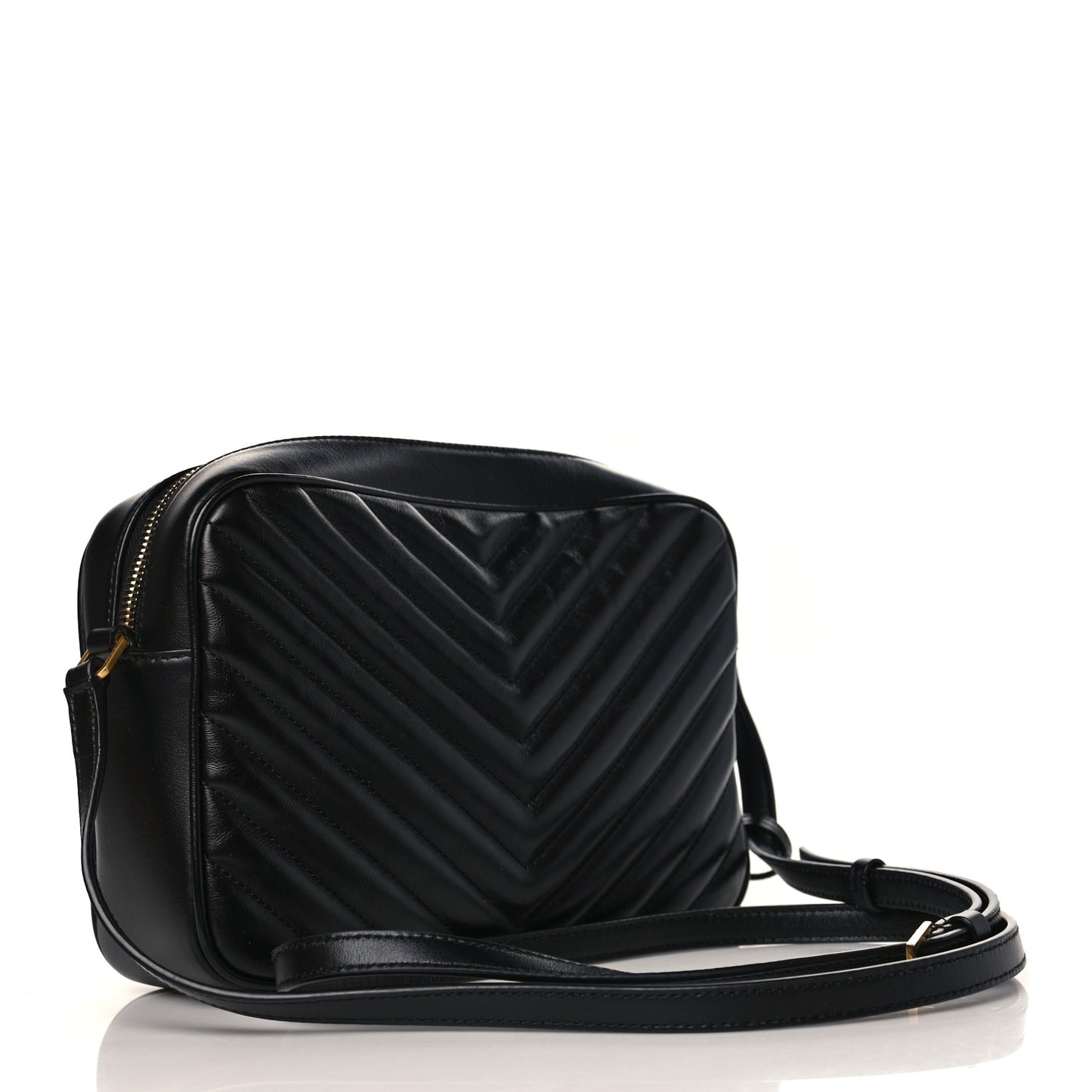 Calfskin Matelasse Monogram Lou Camera Bag Black