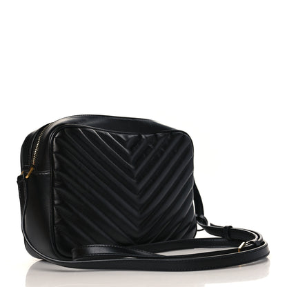 Saint Laurent Calfskin Matelasse Monogram Lou Camera Bag Black 3 of 9