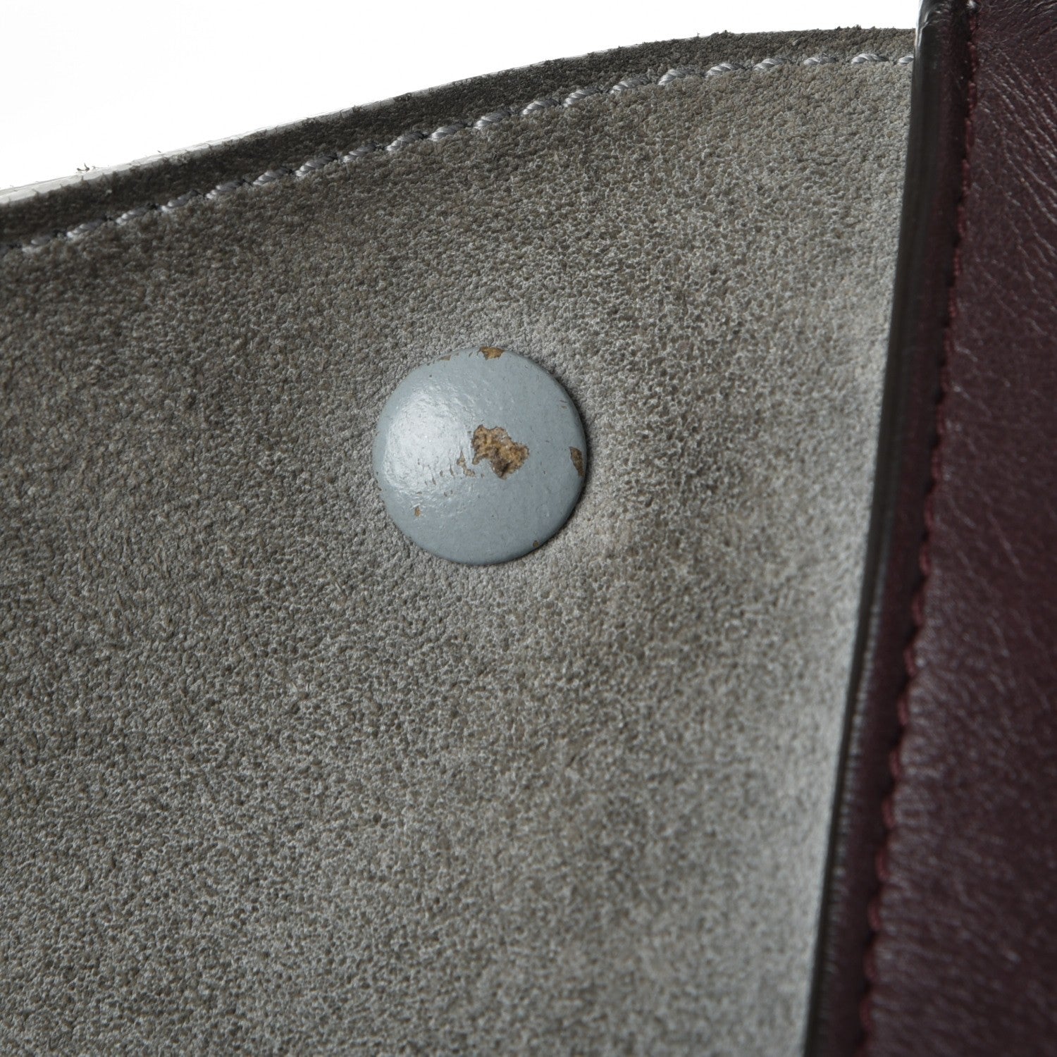 Celine Smooth Calfskin Suede Medium Tri-Color Trapeze Dark Grey 22 of 23