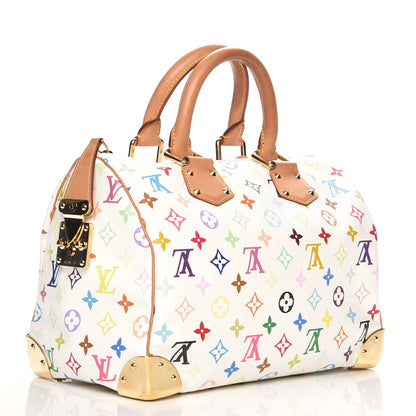 Louis Vuitton Monogram Multicolor Speedy 30 White 3 of 7