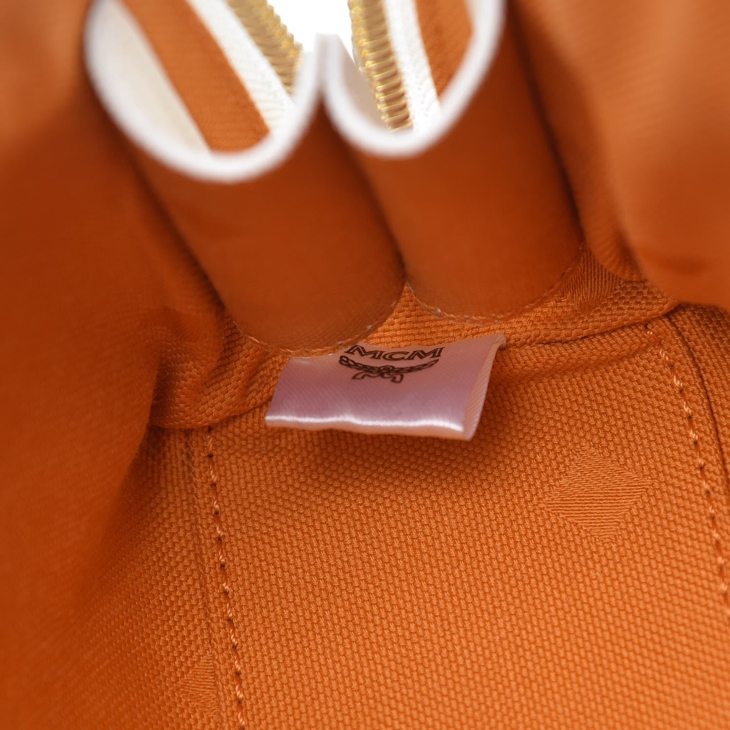 MCM Visetos Heritage Cosmetic Pouch White 6 of 8