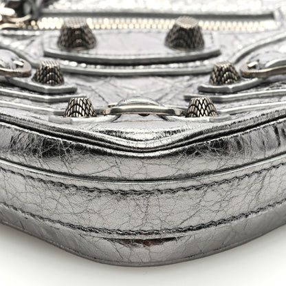 Balenciaga Metallic Agneau Arena Mini Le Cagole Heart Bag Silver 8 of 8