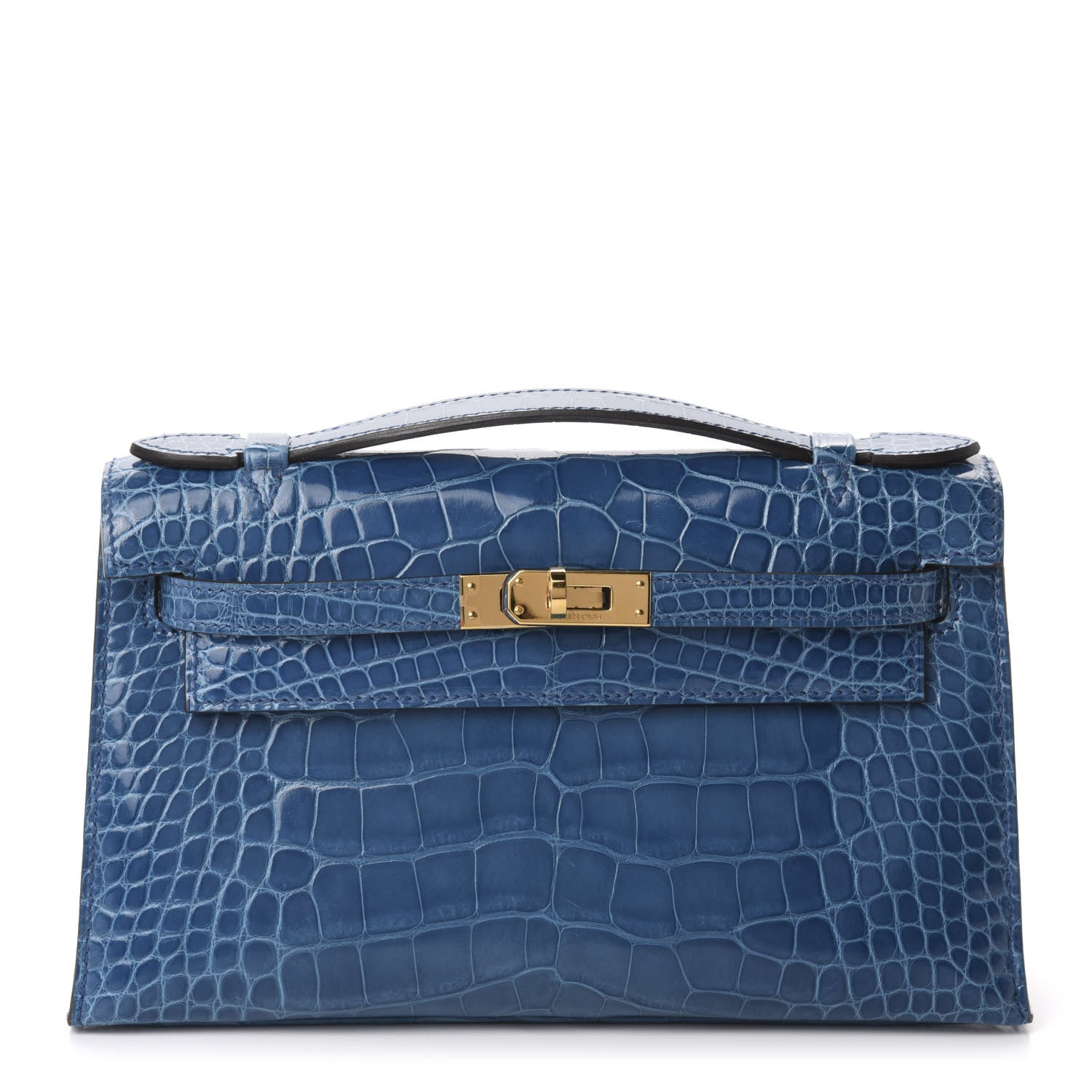 Hermes Shiny Alligator Kelly Pochette Mykonos 1 of 31