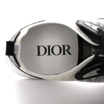 Christian Dior Smooth Calfskin Technical Mesh Oblique Womens B25 Runner Sneakers 39 Black Grey 8 of 17