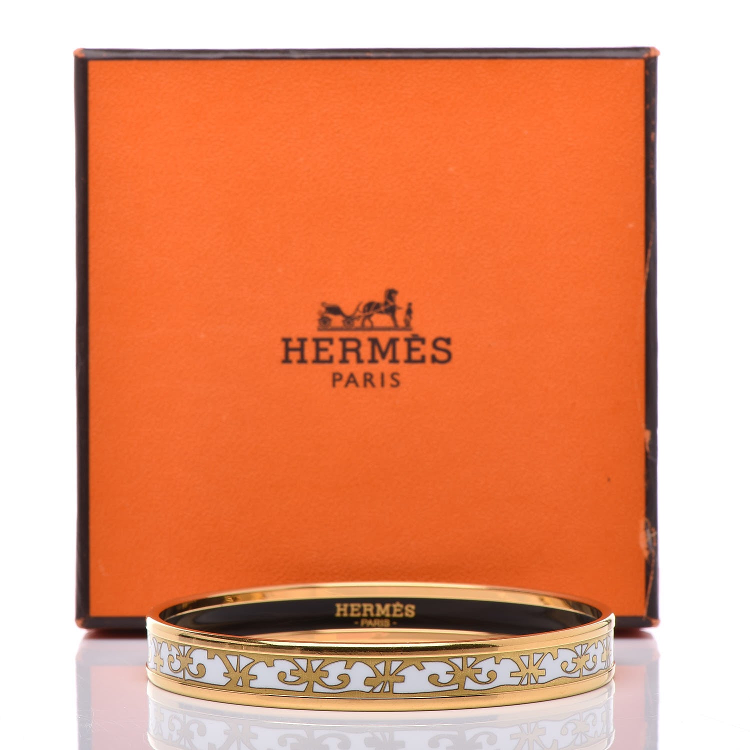 Hermes Enamel Printed Narrow Balcons Du Guadalquivir Bracelet 65 6 of 6
