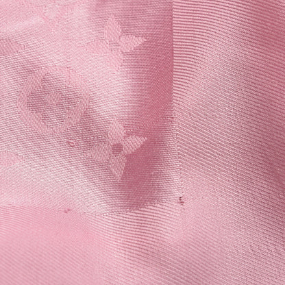 Louis Vuitton Wool Silk Monogram Shawl Rose Petale 4 of 4