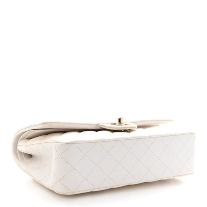 Chanel Caviar Quilted Medium Double Flap White 4 of 10
