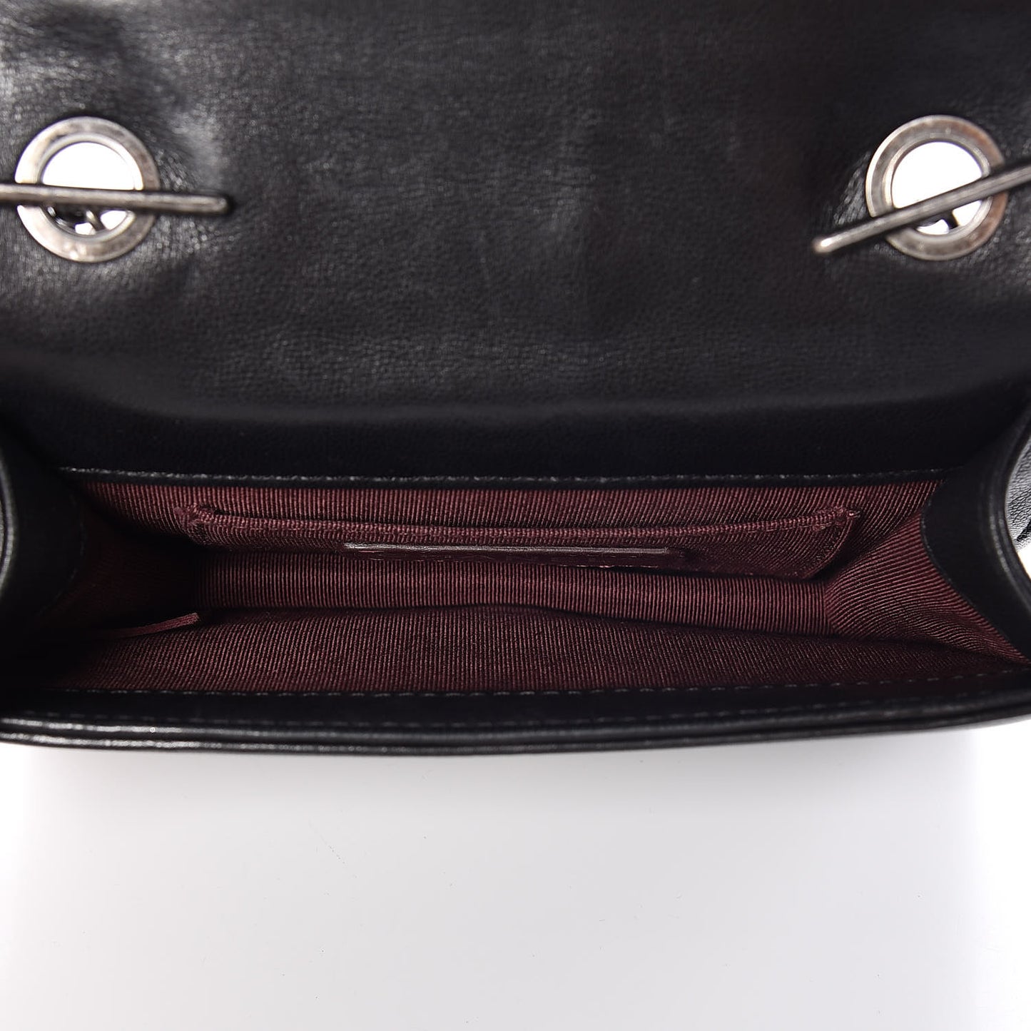Plexiglass Lambskin Mini Boy Brick Flap Black