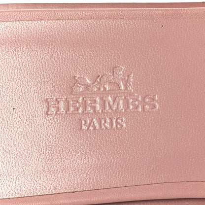 Hermes Box Calfskin Oran Sandals 37 Black Vieux Rose 8 of 8