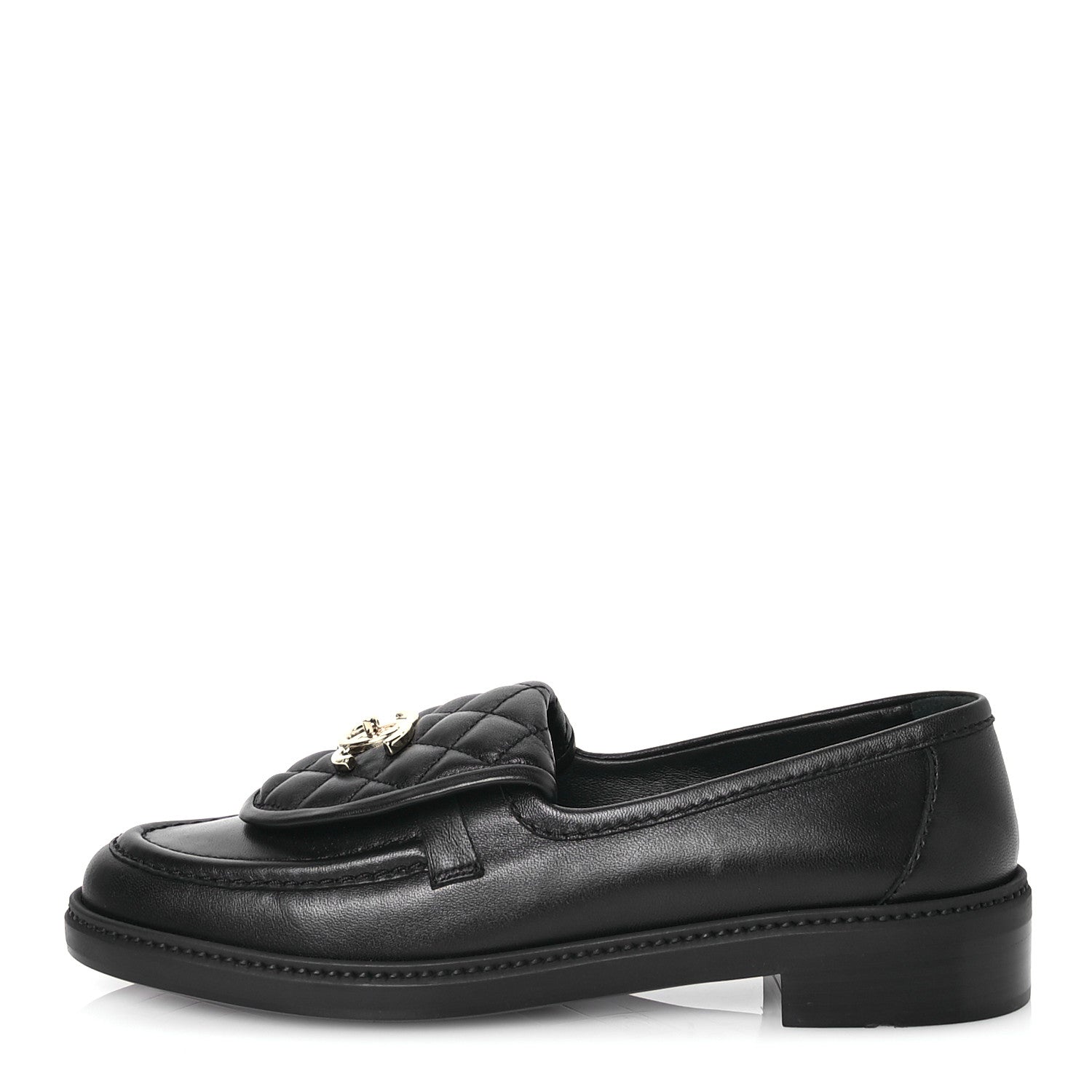 Chanel Lambskin Quilted CC Turnlock Loafers 40 Black 1 of 9