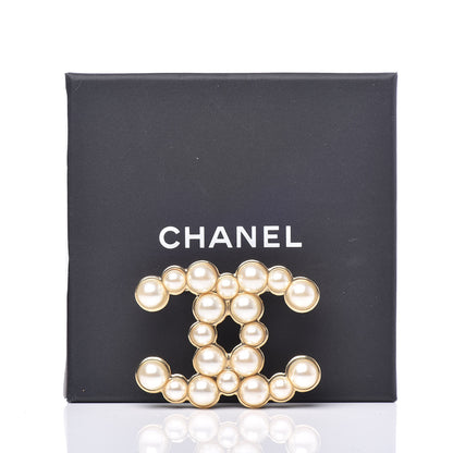 Chanel Pearl CC Brooch Light Gold 5 of 5