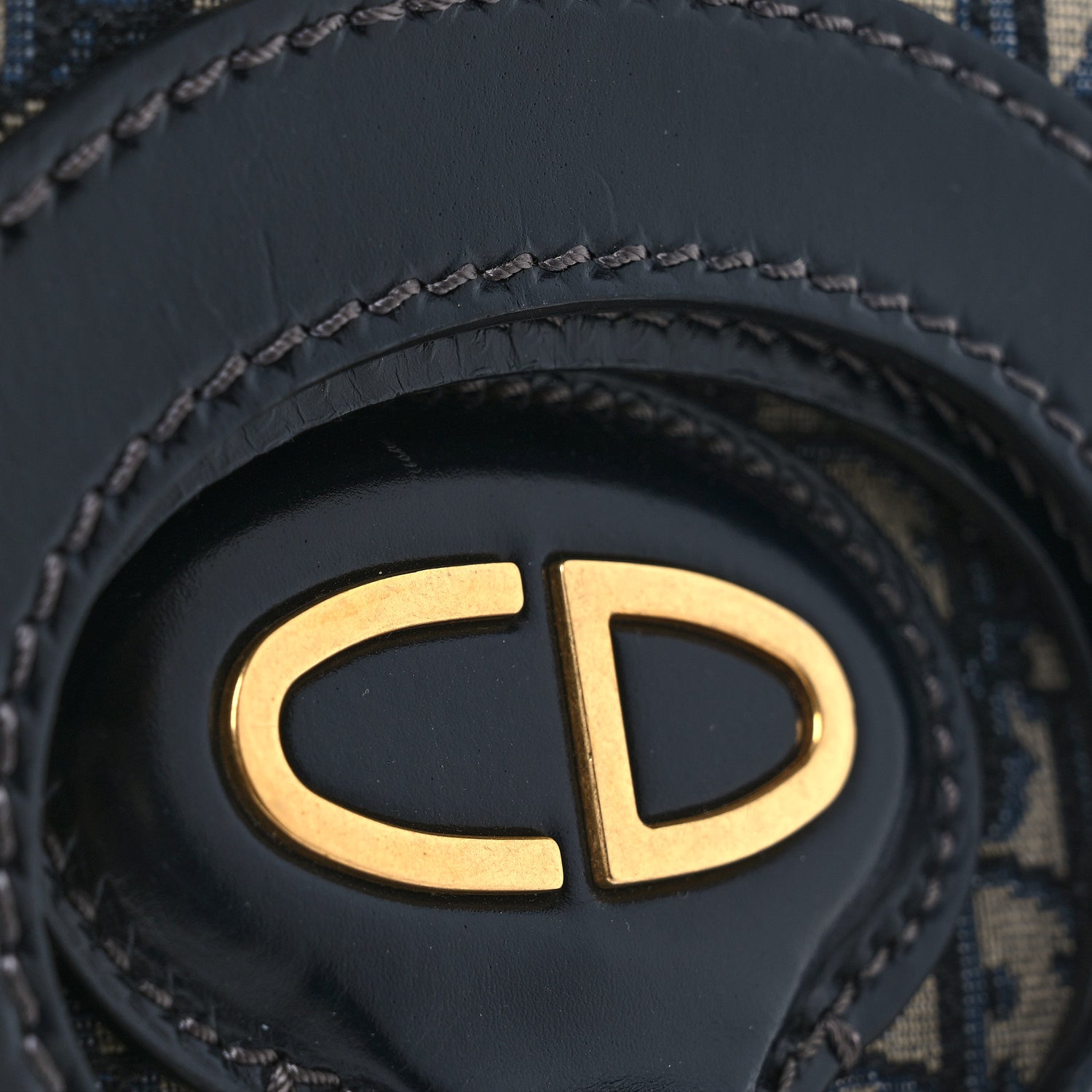 Christian Dior Oblique Fold Over Clutch Blue 9 of 9