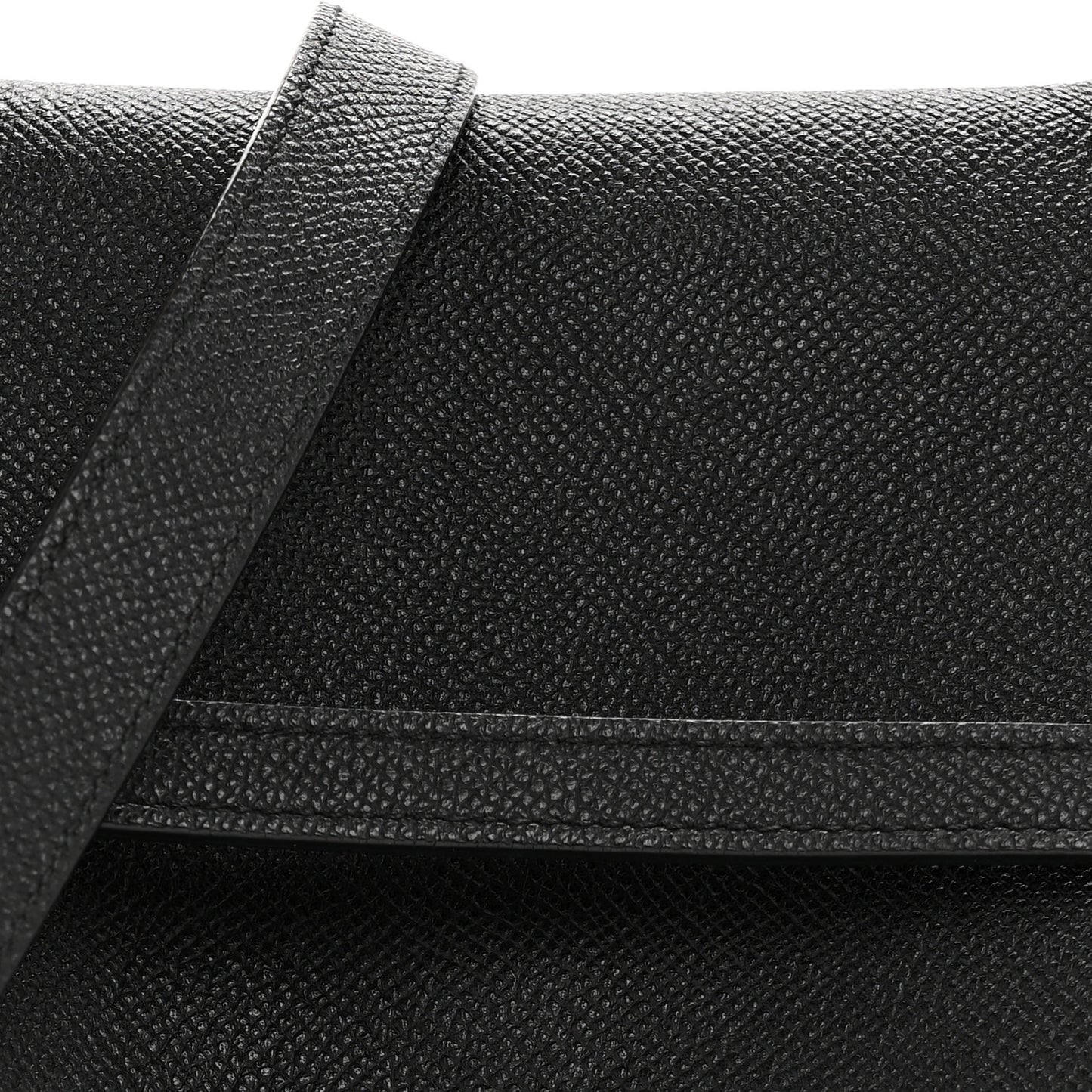 Grained Calfskin Micro Belt Bag Black
