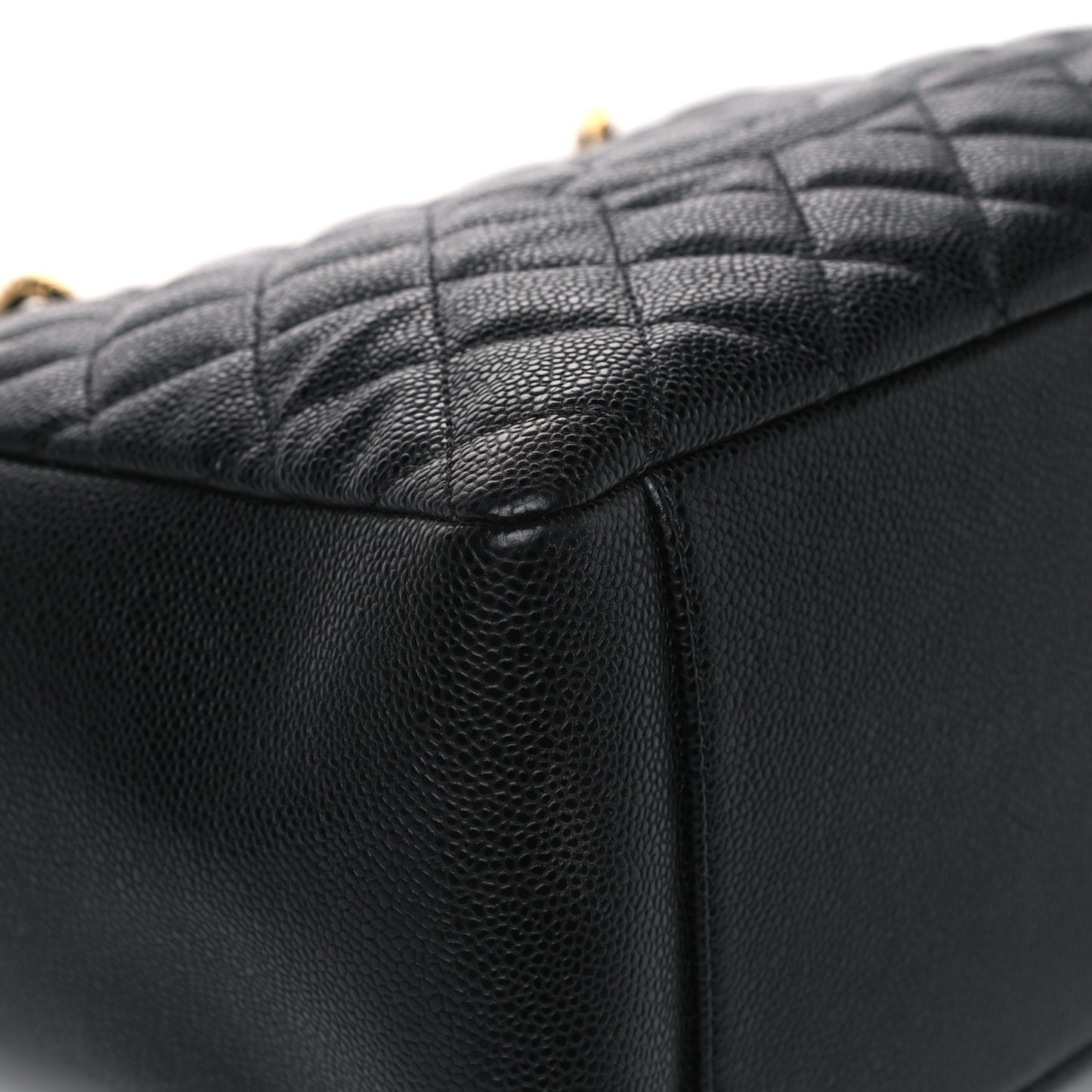 Caviar Quilted Grand Shopping Tote GST Black